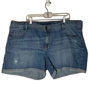 Old Navy High Rise Distressed Denim Shorts, [Sz 24] NWOT